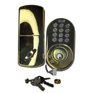 Gold Electronic Keypad Deadbolt Lock